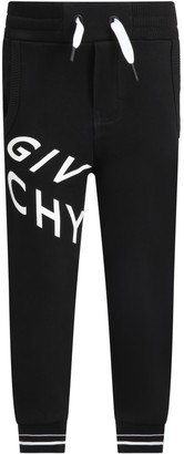 Givenchy Black Sweatpants For Kids With Logo