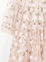 Thumbnail for your product : Needle & Thread Kids Floral-Embroidered Tulle Midi Dress
