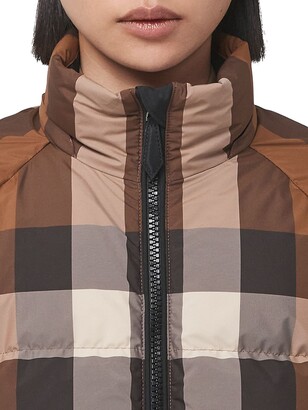 Burberry quilted check logo puffer jacket Clearance