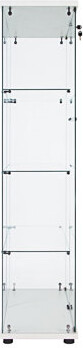 Ivy Bronx Accent Cabinet, Two Door Glass Cabinet, Glass Display Cabinet With 4 Shelves
