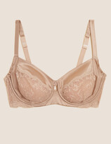 Thumbnail for your product : Marks and Spencer Silk Blend & Lace Underwired Balcony Bra F-H