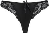 Thumbnail for your product : boohoo Hannah Microfibre & Lace Thong