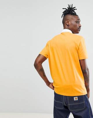 ASOS Design Rugby Polo Shirt With Contrast Panel In Yellow