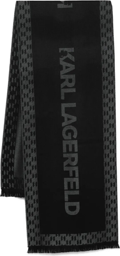 Karl Lagerfeld Paris Monogram-Pattern Scarf