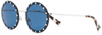 Valentino Eyewear Crystal Embellished Sunglasses