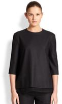 Thumbnail for your product : The Row Wool Elbow-Sleeve Savo Top