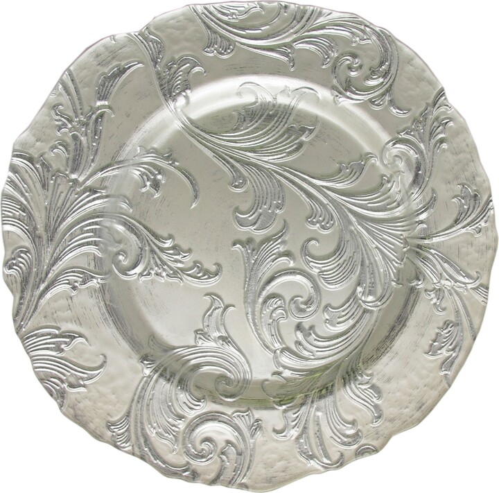 ChargeIt! by Jay ChargeIt by Jay Vanessa Charger Plate, Silver, 13"