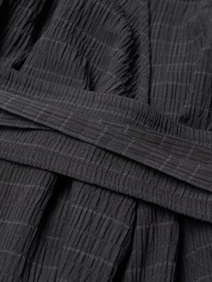 MANGO Puffed Sleeve Wrap Dress, Black