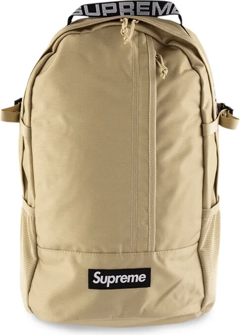 Supreme Logo-Patch Zipper-Compartment Backpack