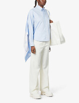 Thumbnail for your product : MM6 MAISON MARGIELA Pleated wide-leg high-rise woven trousers