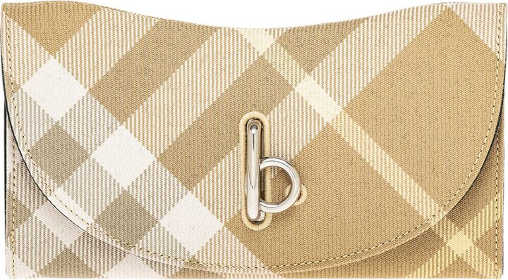 【BURBERRY】Rocking Horse Continental Wallet Burberry Rocking Horse Leather-Trim Continental Wallet
