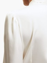 Thumbnail for your product : Dolce & Gabbana Pussy-bow Silk-blend Satin Blouse - Cream