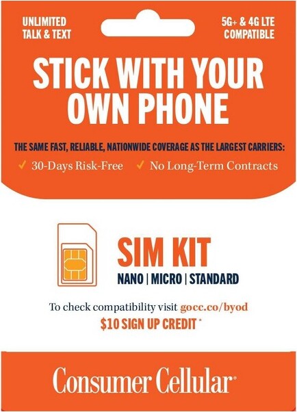 Consumer Cellular ConsumerCellularAll-in-OneSIMKit