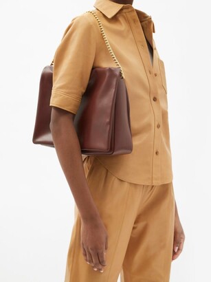 Neous Orbit Chain-strap Leather Shoulder Bag - Brown