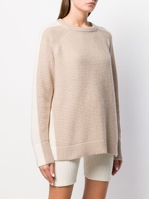 Cashmere In Love contrast side panel Morgan sweater