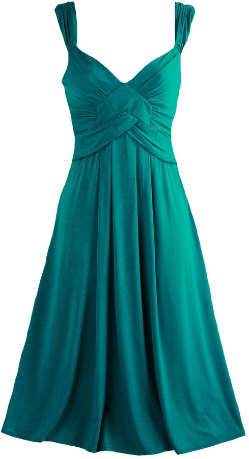 Marks and Spencer Ex M&S Per UNA V-Neck Midi Dress (12 ShopStyle