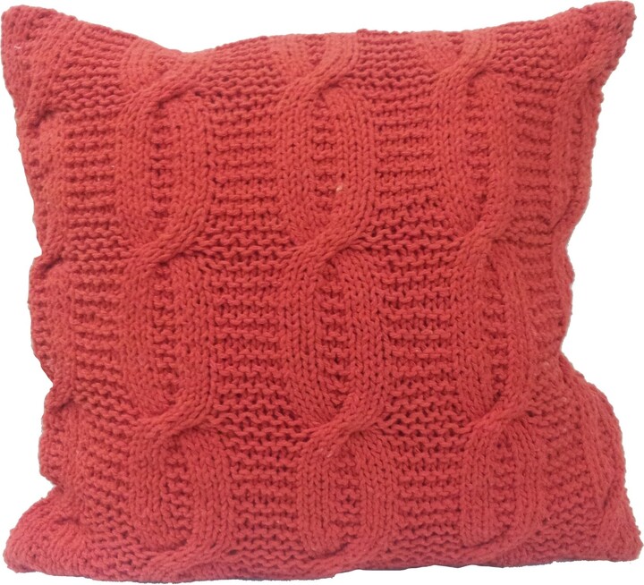 HiEnd Accents Cable Knit Pillow - Cream