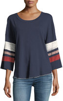 Thumbnail for your product : Splendid Roller Striped Bell-Sleeve Cotton Slub T-Shirt