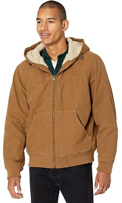 Levi's Cotton Canvas Hooded Utility Jacket with Sherpa Lining - ShopStyle