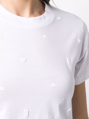 Emporio Armani embossed logo crew-neck T-shirt