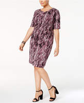 Thumbnail for your product : Connected Plus Size Printed Sarong Dress