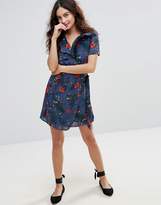 Thumbnail for your product : Fashion Union Wrap Front Dress In Poppy Print