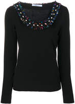 Thumbnail for your product : Blumarine embellished collar sweater