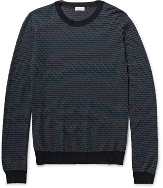 Paul Smith Striped Wool and Silk-Blend Sweater