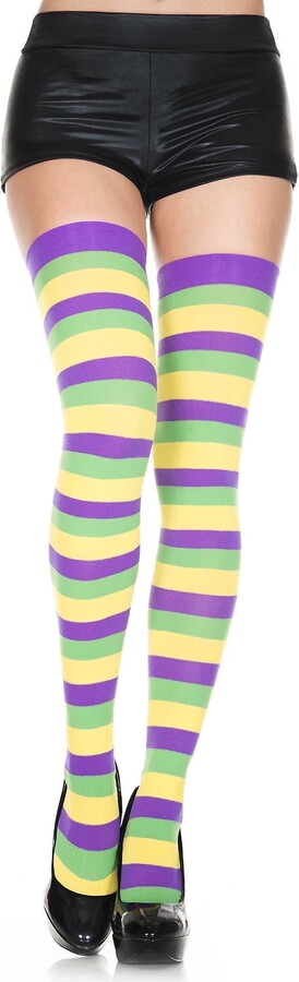 Music Legs Women’s Tri color thigh hi 4708-AS SHOWN