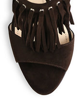 Thumbnail for your product : Prada Suede Fringe Sandals