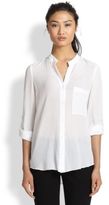 Thumbnail for your product : Diane von Furstenberg Gilmore Crepe Caftan Shirt
