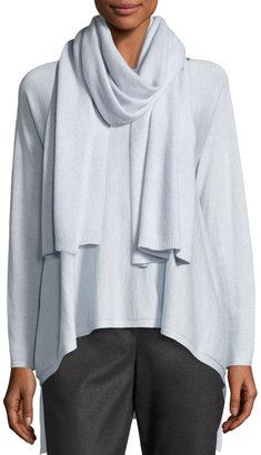 Eileen Fisher Airy Cashmere-Blend Scarf, India Sky