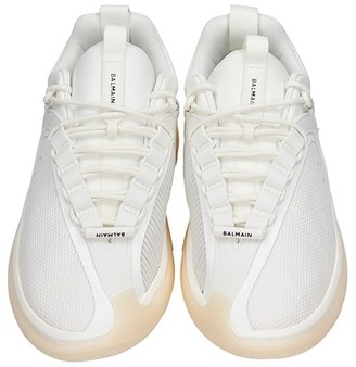 Balmain B Runner Sneakers In White Synthetic Fibers