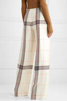 Thumbnail for your product : Roland Mouret Tayport Checked Woven Wide-leg Pants - Ivory