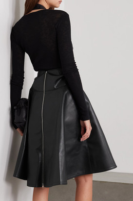 Junya Watanabe Faux Leather Halterneck Dress - Black