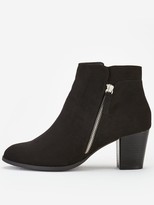 Thumbnail for your product : Very Fleet Zip Low Heel Ankle Boots - Black