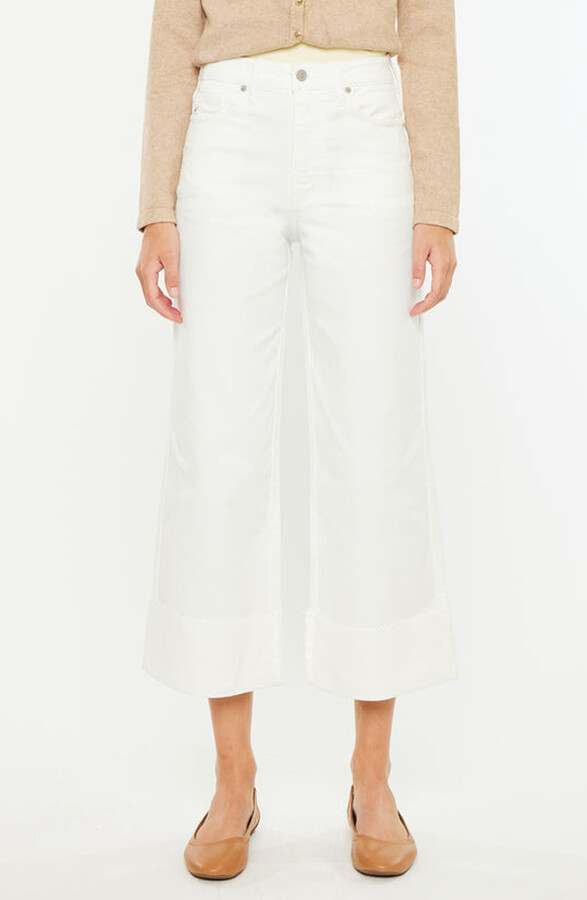 Official Kancan USA Sammie High Rise 90's Cropped Wide Leg Jeans