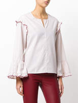 Thumbnail for your product : See by Chloe pinstriped peasant blouse