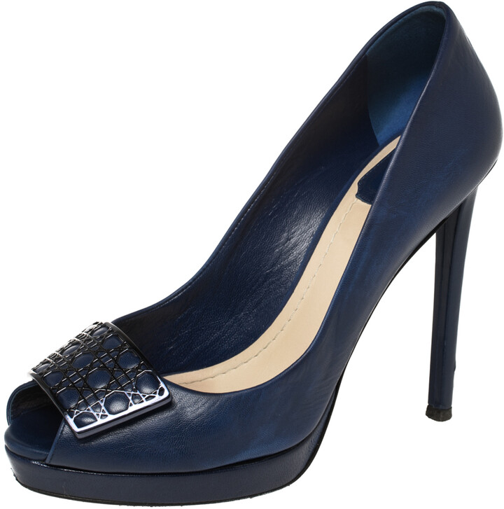 Blue Peep Toe Women's Heels | Shop the world's largest collection of  fashion | ShopStyle UK