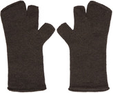Thumbnail for your product : Attachment Grey Wool Fingerless Gloves