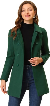 Womens dark green peacoat Clearance