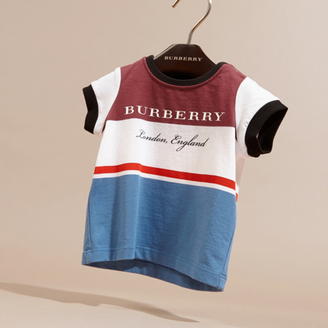 Burberry Multi Stripe Cotton T-shirt