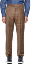 Thumbnail for your product : Paul Smith Brown Wool Check Trousers
