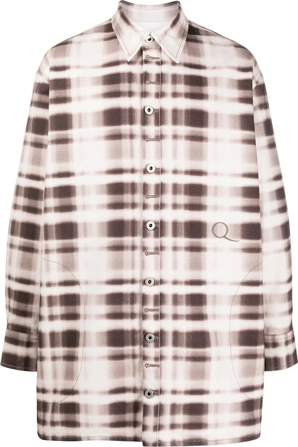 Qasimi Oversize Check Print Shirt