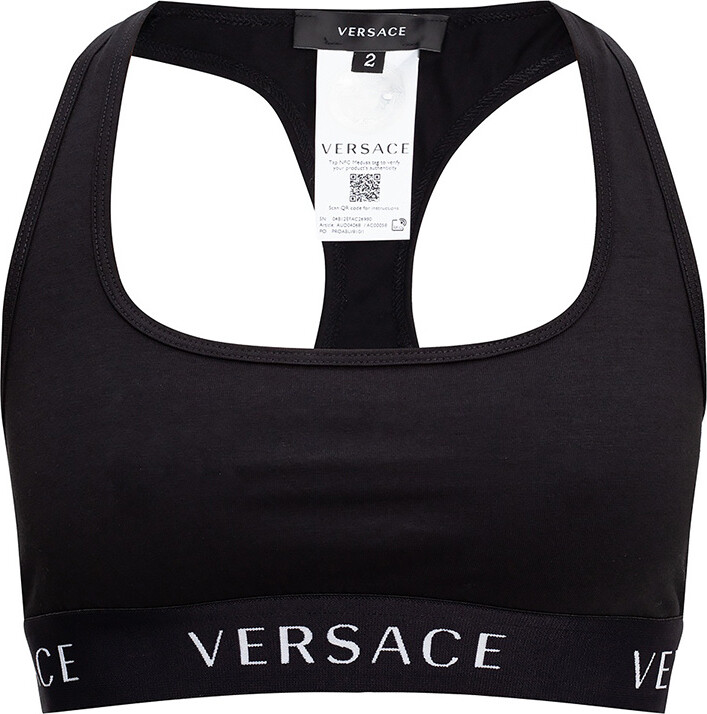 Versace Sports Bra With Logo, , - Black - ShopStyle