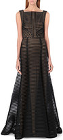 Thumbnail for your product : Elie Saab Sheer stripe long-length gown