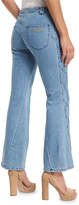 Thumbnail for your product : See by Chloe Embroidered Cropped Flare Jeans, Blue