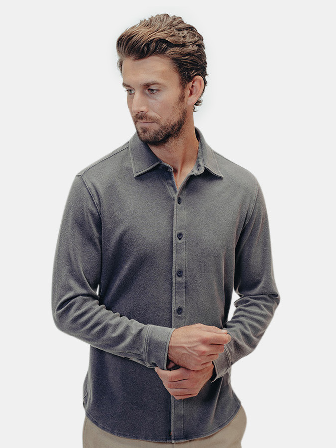 The Normal Brand Puremeso Acid Wash Button Up Shirt ShopStyle