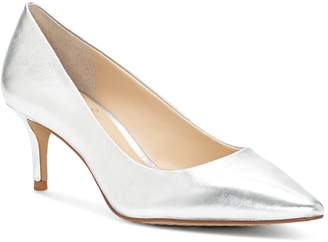 Vince Camuto Women's Kemira Leather Pointed Toe Mid Heel Pumps