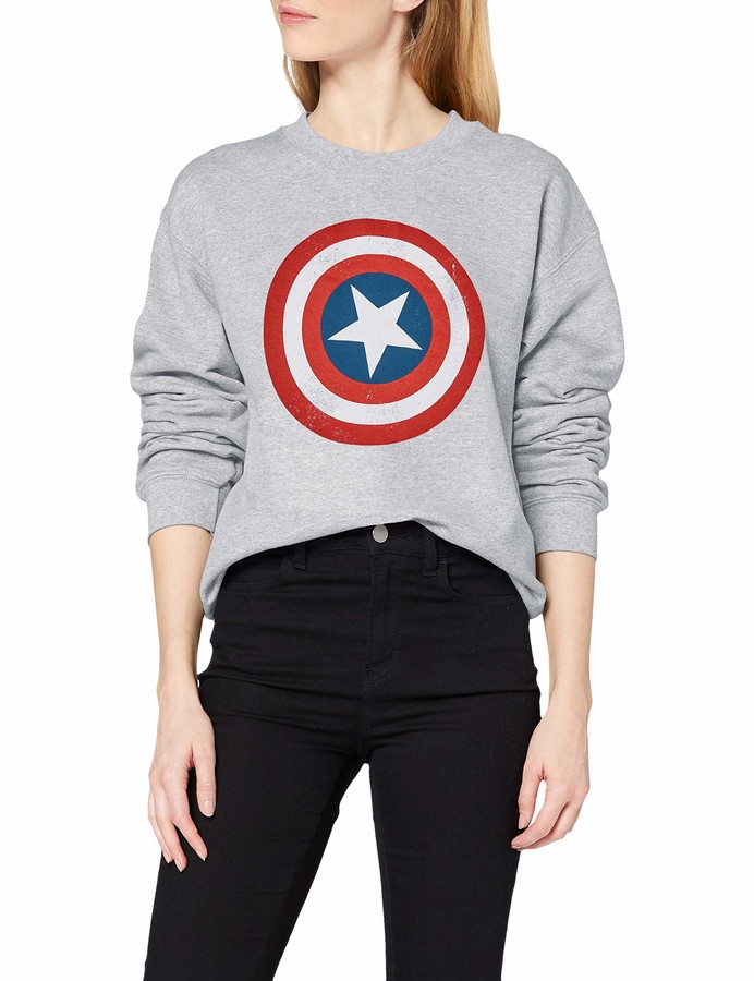 Captain America Avengers Marvel The Falcon and The Winter Soldier The Falcon Logo Womens Boyfriend Fit T-Shirt Official Merchandise Gift Idea for Ladies